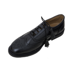 Leather Ghillie Brogues Kilt Shoes, Scottish Brogues Black Kilt Shoes, Traditional Scottish Piper, Smart Formal, Comfortable Fit, Wedding Lace Up Dress Shoes