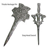 Thistle Heritage Pin -Stag Head Sword